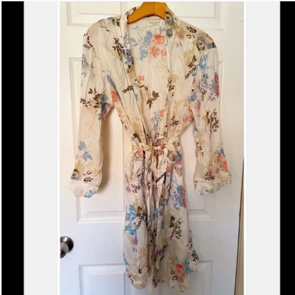 NWOT Cynthia Rowley Floral Belted Kimono Robe